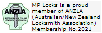 Australian, New Zealand Locksmith Association Badge Logo